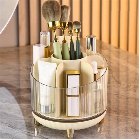 Zeinwap 360° Rotating Makeup Brush Holder Cosmetics Organizer, Makeup ...