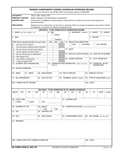 Da Form 5621 R - Printable Form 2025