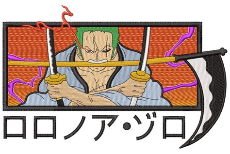 Anime Embroidery Pattern Zoro Sword Scythe - A.G.E Store | designs