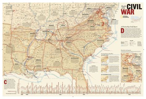 Labeled Printable Maps Of 1860s Printable Civil War Maps
