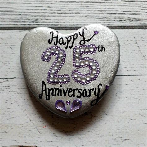 25th wedding anniversary pebble magnet 25th Anniversary Party Favors ...
