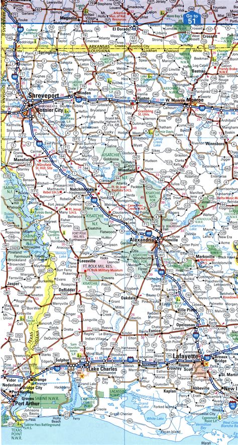 Map of I-49 Interstate Highway Louisiana, Arkansas, Missouri ...
