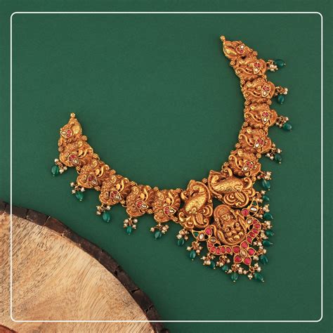 Gold Plated Elegant Kundan Nagas Lakshmi Necklace – The Velli Shop
