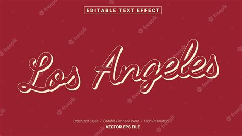 Premium Vector | Editable Los Angeles Font. Typography Template Text ...