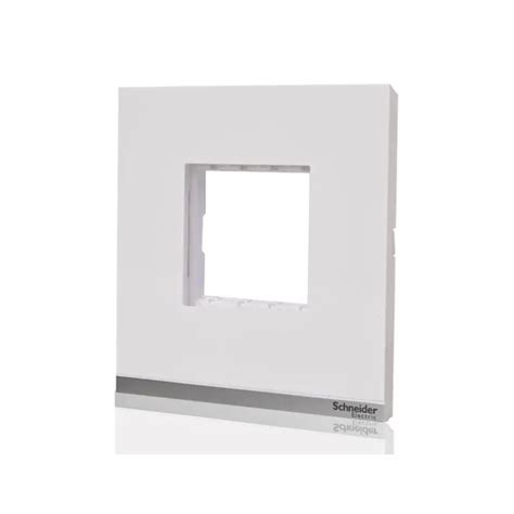 Schneider Plastic Surround Grid Plate | White Colour | 2 Module | Swit ...