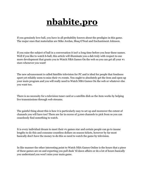 PPT - Nba Free Streams PowerPoint Presentation, free download - ID:11758901