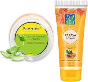 Peonies Anti-Pimple Cream 50g & Astaberry Papaya Face Wash 100ml Price ...