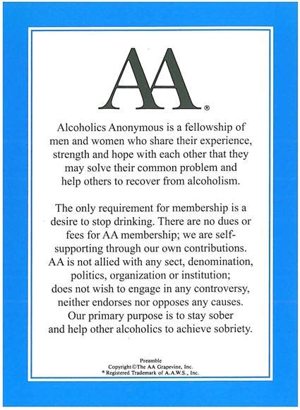 The AA Preamble