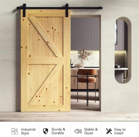 CO-Z 6FT /183cm Sliding Barn Door Hardware Kit - India | Ubuy