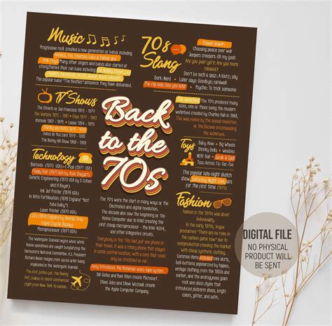 70 s theme party decorations 70s birthday poster sign back to the 70s ...