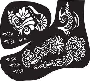 IVANA'S (Leg Design) Mehndi Design Stencils for LEG, Both Leg set of 2 ...