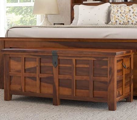 SHREE NATURAL Solid Wood Hand Crafted Trunk Box For Storage In Sheesham ...