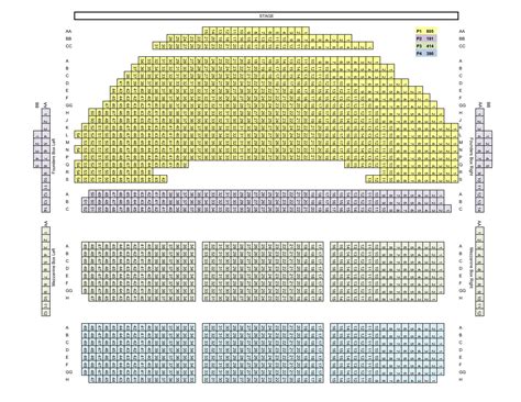Kavli Theatre Detailed Seating Chart | Bank of America Performing Arts ...