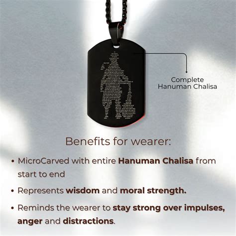 Shop Black, Silver, Gold Hanuman Chalisa Necklace Online Mesmerize