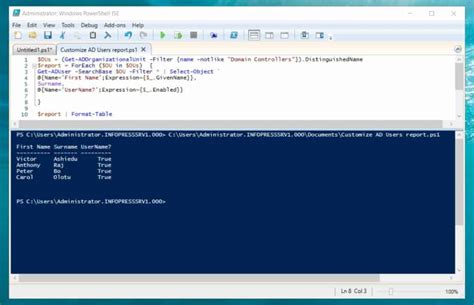 Image result for How to Run PowerShell Script to Pull From Ad User