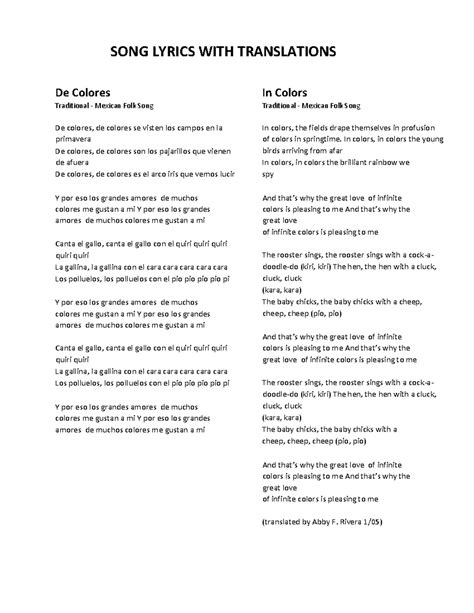 Songlyricswithtranslations( Combined) - SONG LYRICS WITH TRANSLATIONS ...