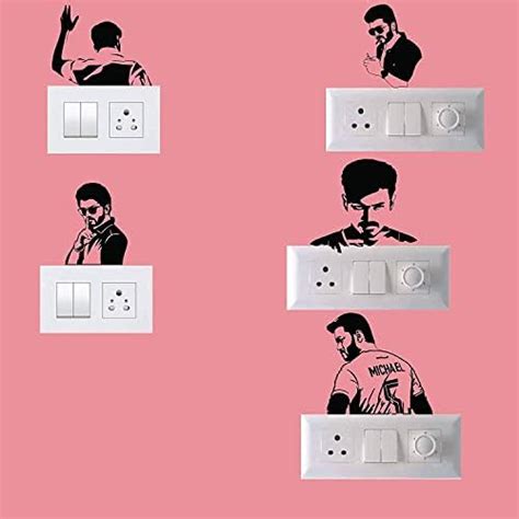 Buy VVWV® Actor Vijay Switch Board Printed Stickers for Home Living ...