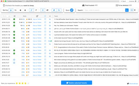 إحذف كل تغريداتك القديمة بسهولة Twitter Archive Eraser