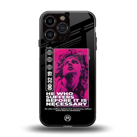 He Who Suffers Phone Cover for Iphone 16 Pro Max | Glass Case ...