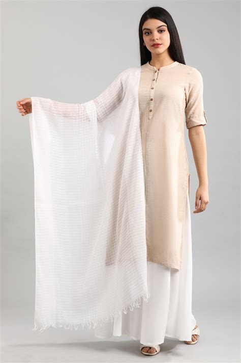 Buy White solid dupatta Online for Woman | Shop for Aurelia