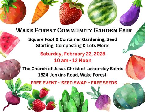 Wake Forest Community Garden Fair, 1524 Jenkins Rd, Wake Forest, 22 ...