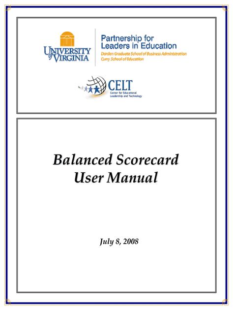 Fillable Online Balanced Scorecard User Manual Fax Email Print - pdfFiller