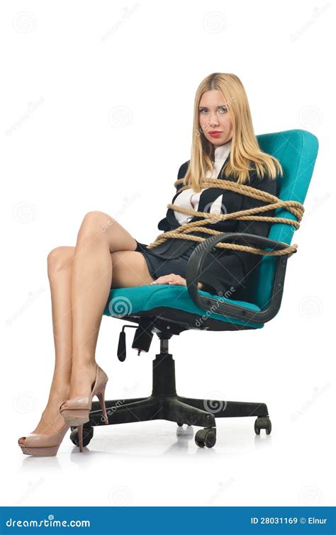 Businesswoman Woman Tied Up Royalty-Free Stock Photo | CartoonDealer ...