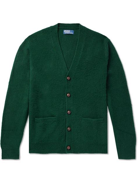 Polo Ralph Lauren - Suede-Trimmed Wool and Cashmere-Blend Cardigan ...