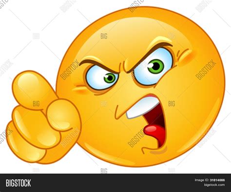 Vector y foto Enojado Emoticon (prueba gratis) | Bigstock