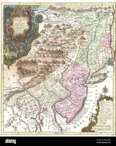 . English: A fine and rare 1756 example of Tobias Conrad Lotter’s ...