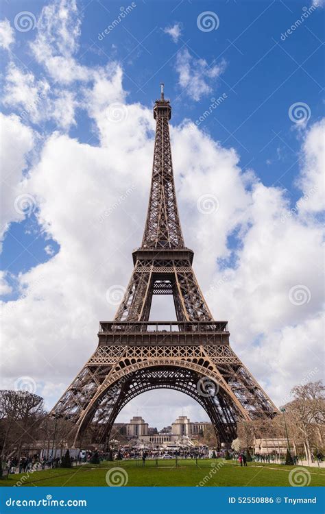 Eiffel Tower in Paris France, Famous Tourism Landmark Stock Photo ...