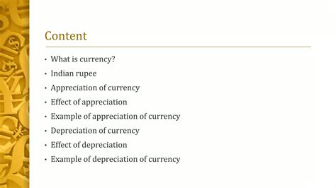 Appreciation and Depreciation of currency | PPTX