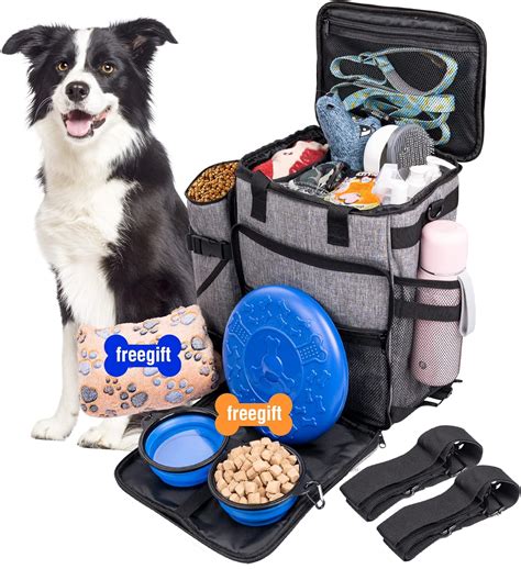 Amazon.com : MOEPIE Dog Travel Bag, 6 Sets Airline Approved Dog Travel ...