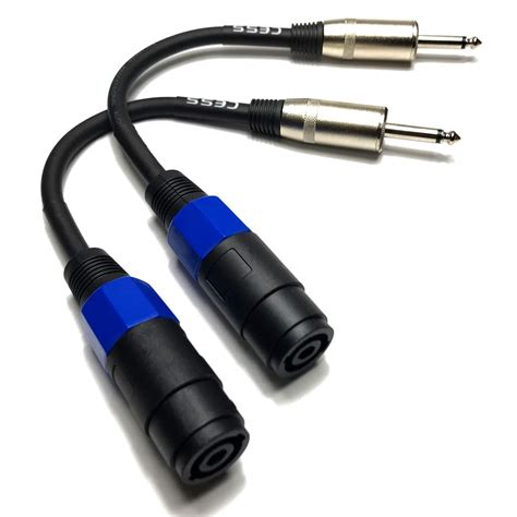 12 Inches Speakon Female Connector to 1/4" Male TS Adapter Patch ...