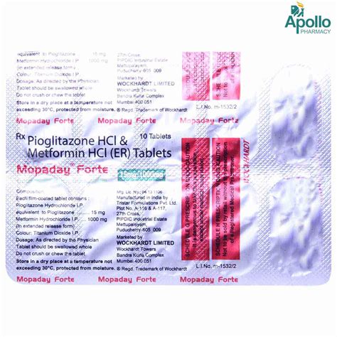 Mopaday Forte Tablet 10's Price, Uses, Side Effects, Composition ...