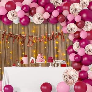 ZAMBOOREE Burgundy and Pink Elegance: The Perfect Happy Birthday ...