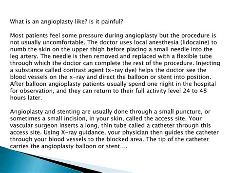 Coronary Balloon Angioplasty and Stents Procedure Information by We ...