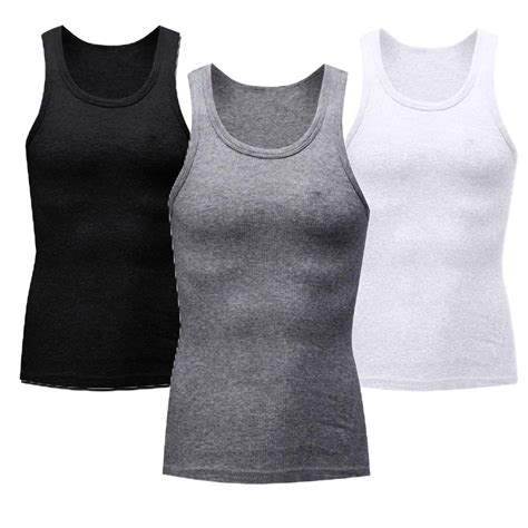 CYiJun Men's Summer Undershirts 3 Pack Lightweight Tank Tops for Men ...