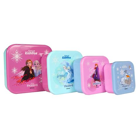 Smily Kiddos Frozen2 4 in 1 Lunch Box (Pink) Microwave Safe Food ...
