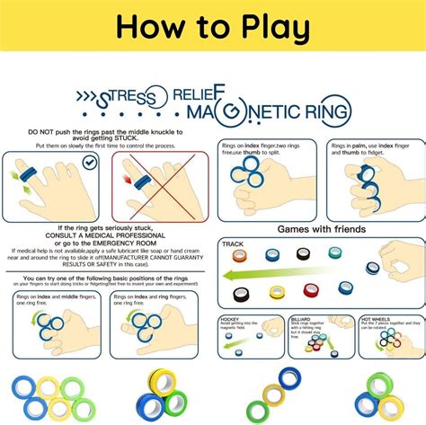 Buy FATIZONE 3pcs Fingears Magnetic Rings Fidget Spinner Toy | Stress ...