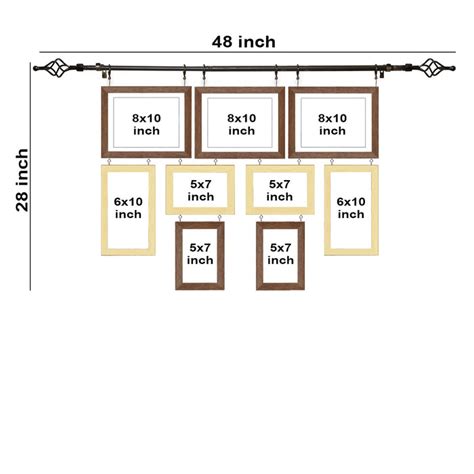 Art Street Set of 9 Chandelier Photo Frame For Wall Decoartion With Ha ...