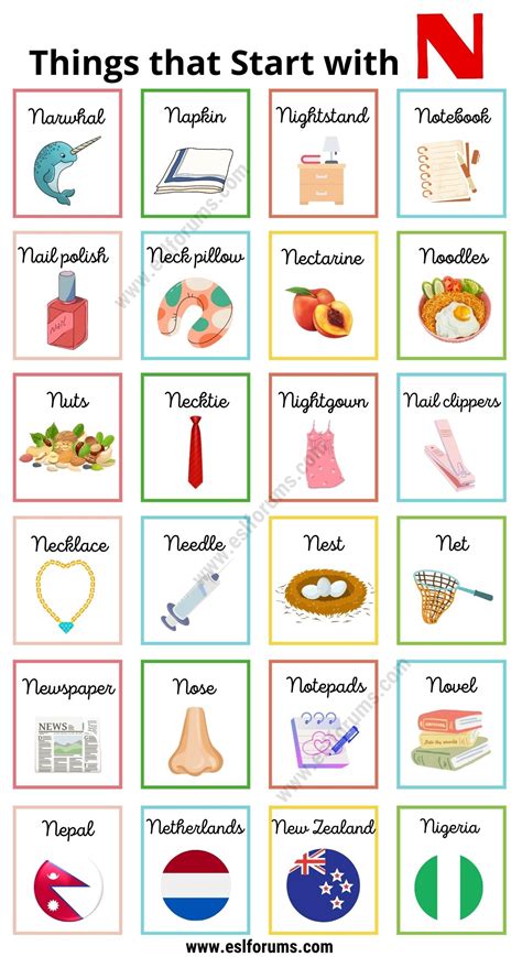 214 Nice Things that Start with N - ESL Forums