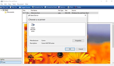 Windows Scanner 的图像结果
