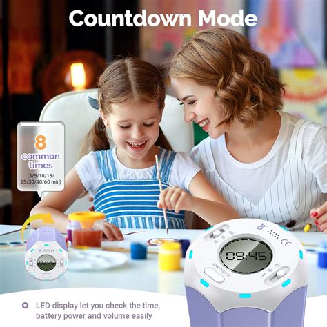 Buy Pomodoro Timer, Kitchen Timer with 8 Time Presets, Digital Timer ...