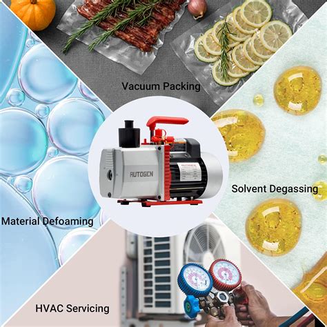 Buy AUTOGEN 2-Stage 8CFM Vacuum Pump, 1HP 2.25 Micron 110V Air Vacuum ...