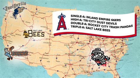 Minor League Baseball Parks Map