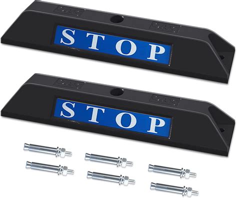 Amazon.com: Ozzagar Car Stopper - 2 Pack - Black Aluminum Alloy Parking Aid - Garage Parking Stops
