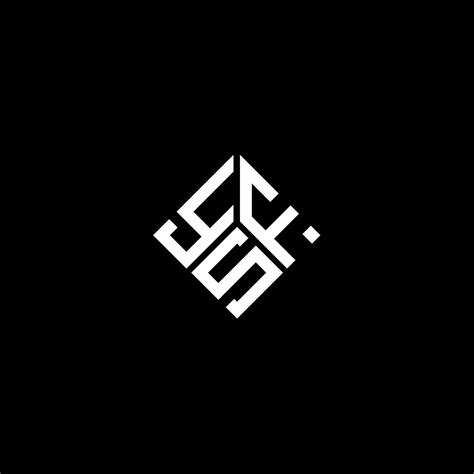 YSF letter logo design on black background. YSF creative initials ...
