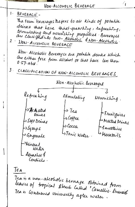 Non-Alcoholic Beverages: Types and Preparation Methods - Studocu