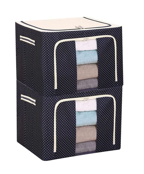 IWEIKE Fabric Storage Cubes Organizer | Large Foldable Baskets with ...